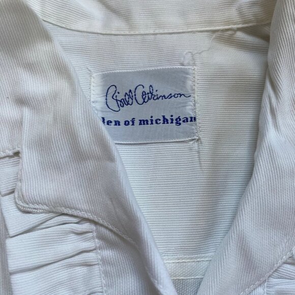 Vintage Bill Atkinson Glen of Michigan Blouse Womens Size Small Tuxedo Button Up - Picture 11 of 12